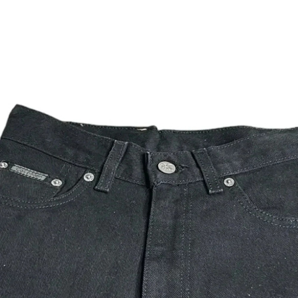 Calvin Klein NWT 🇨🇦 Y2K ,vtg black Jeans classic,Waist 25 ,high rise 11”,biker - Picture 7 of 9